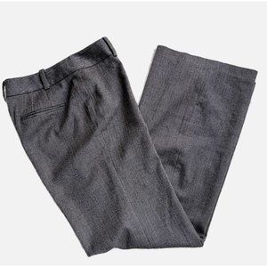 Ann Taylor Herringbone Wide Leg Pants, Wool, Brown, Petite 2, EUC